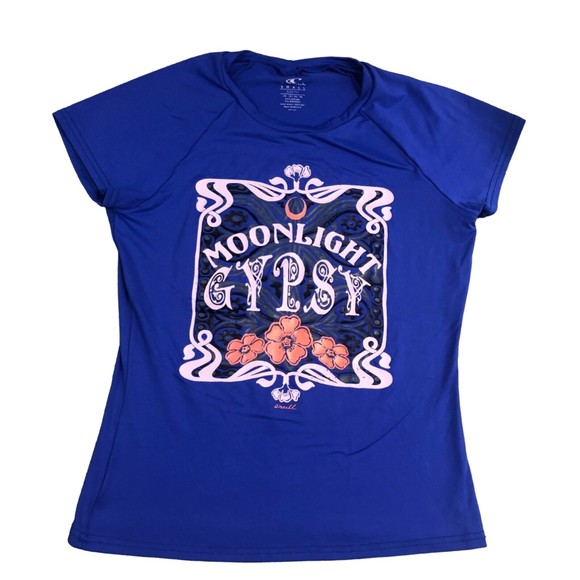 O'neill Shirts‎ Women Small Blue Casual Preppy Everyday Short Sleeve - Picture 1 of 7